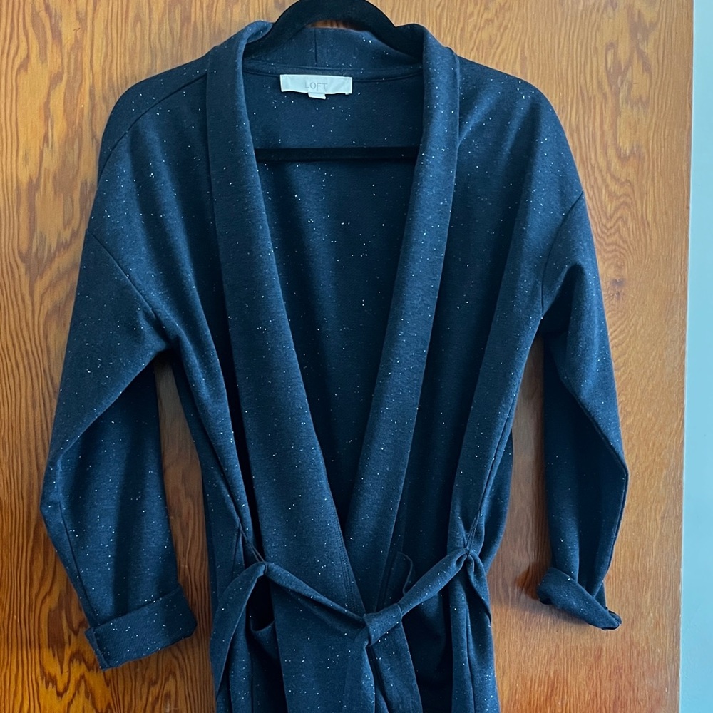 LOFT Blue Cardigan Sweater Collection